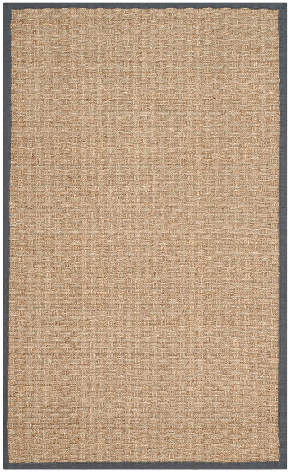 SAFAVIEH Area Rug 8x10 - Natural Fiber Collection - Large - Natural & Beige, Seagrass, Basketweave Pattern (NF114A)