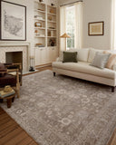 Loloi Chris Loves Julia Louisa Collection LOI-03 Taupe/Ivory 7'-10" x 10', .38" Pile Height, Area Rug