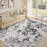Area Rugs for Living Room: 12x15 Abstract Washable Rug Modern Neutral Large Soft Stain Resistant Non-Slip Backing Machine Table for Bedroom Dining Room Indoor Home Office Carpet - Gold Brown