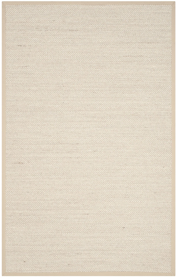 SAFAVIEH Area Rug 8x10 - Natural Fiber Collection - Large - Marble & Beige, Sisal, Woven Design with Border (NF143C)