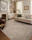 Loloi Chris Loves Julia Louisa Collection LOI-03 Taupe/Ivory 7'-10" x 10', .38" Pile Height, Area Rug