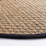 SAFAVIEH Area Rug 8x10 - Natural Fiber Collection - Large - Natural & Beige, Seagrass, Basketweave Pattern (NF114A)