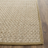 SAFAVIEH Area Rug 8x10 - Natural Fiber Collection - Large - Natural & Beige, Seagrass, Basketweave Pattern (NF114A)