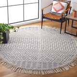 SAFAVIEH Area Rug 8x10 - Natura Collection - Large - Ivory, Handmade Wool, Moroccan Boho Fringe Design, Ideal for Living Room, Bedroom, Dining Space (NAT852B)