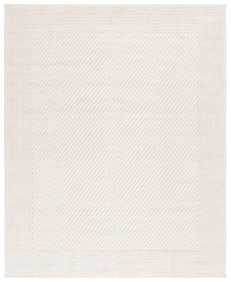 SAFAVIEH Area Rug 8x10 - Natura Collection - Large - Ivory, Handmade Wool, Ideal for Living Room, Bedroom, Dining Space (NAT450A)