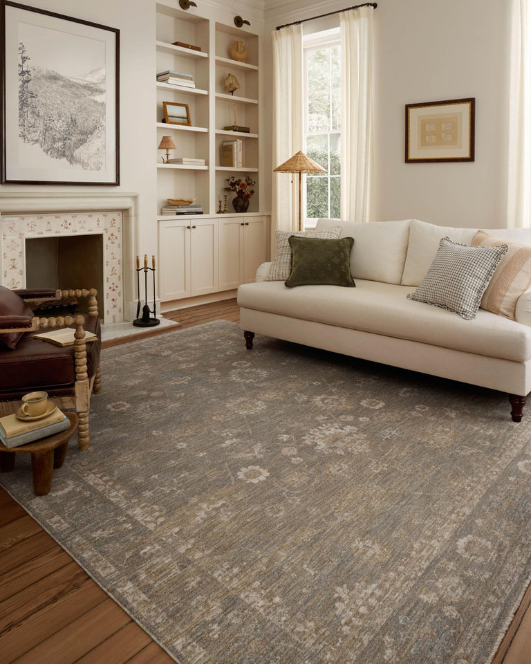Loloi Chris Loves Julia Louisa Collection LOI-03 Taupe/Ivory 7'-10" x 10', .38" Pile Height, Area Rug