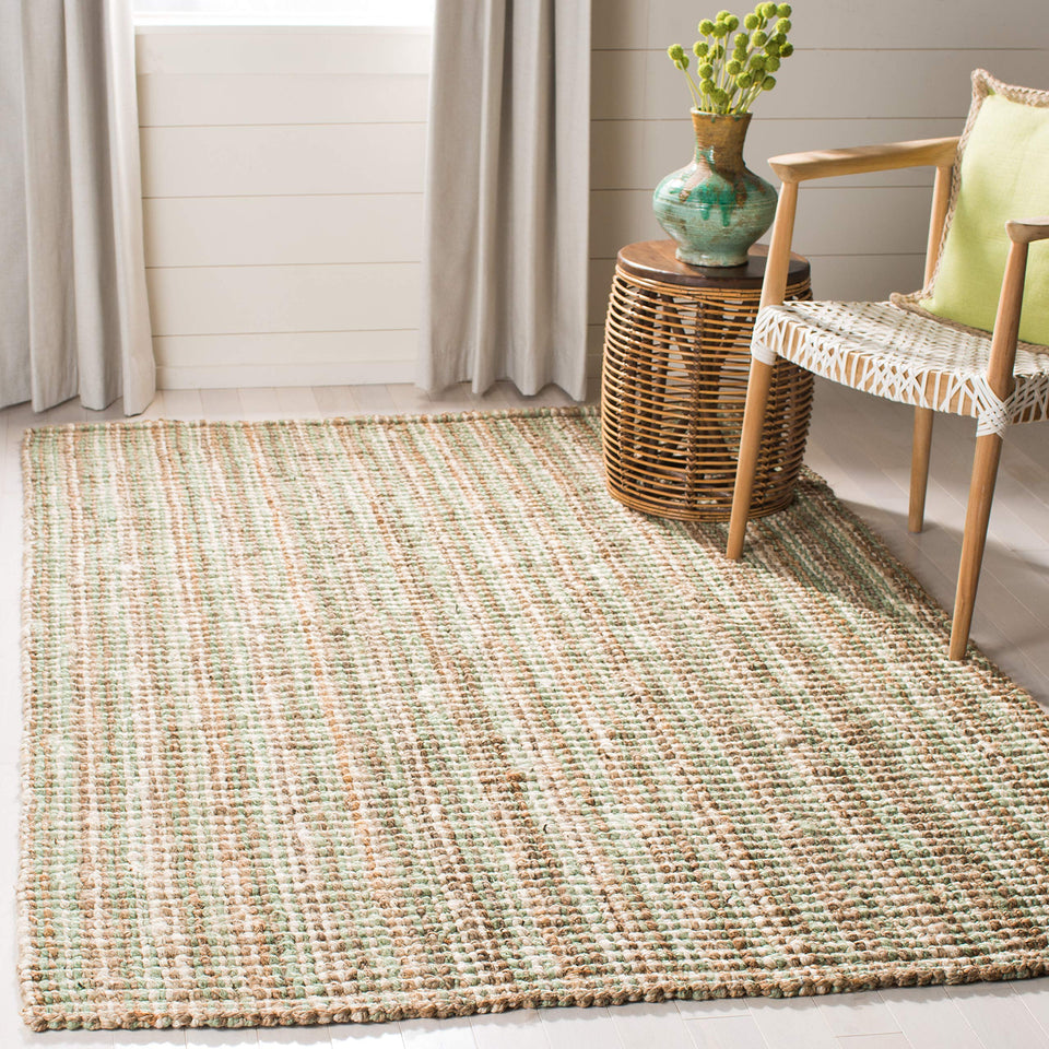 SAFAVIEH Area Rug 9x12 - Natural Fiber Collection - Large - Natural Brown, Handmade Jute, Farmhouse Style, Chunky Textured Thick Pile (NF447A)