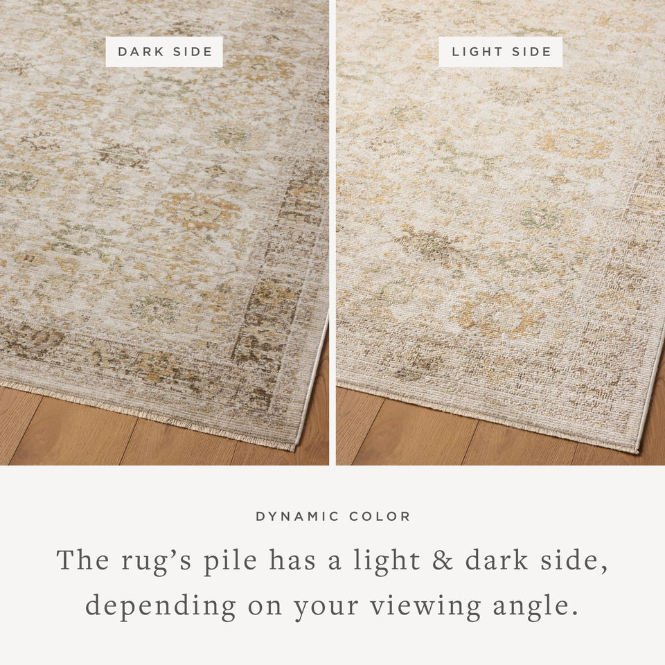 Loloi Magnolia Home by Joanna Gaines Pace Collection PAC-01 Natural/Stone 9'-6" x 12'-3" Area Rug