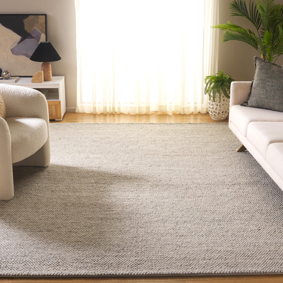 SAFAVIEH Area Rug 8x10 - Natura Collection - Large - Beige & Ivory, Handmade Wool Blend, Textured Design, Ideal for Living Room, Bedroom, Dining Space (NAT425B)