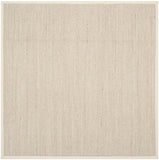 SAFAVIEH Area Rug 8x10 - Natural Fiber Collection - Large - Marble & Beige, Sisal, Woven Design with Border (NF143C)