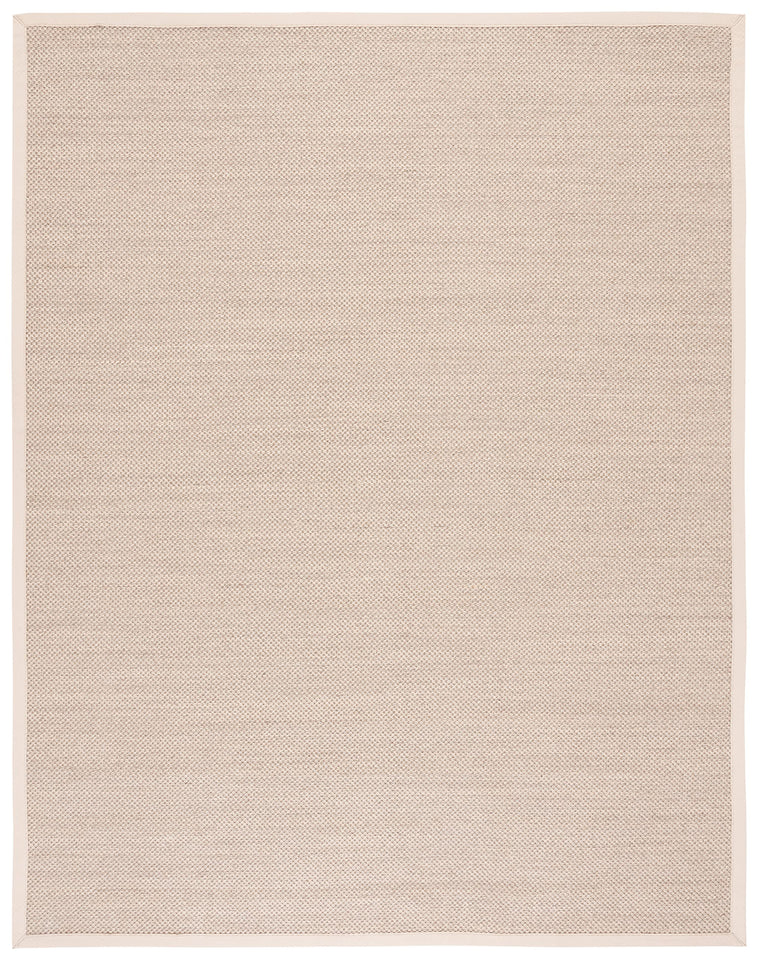 SAFAVIEH Area Rug 8x10 - Natural Fiber Collection - Large - Marble & Beige, Sisal, Woven Design with Border (NF143C)
