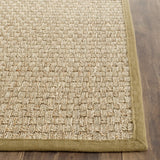 SAFAVIEH Area Rug 8x10 - Natural Fiber Collection - Large - Natural & Beige, Seagrass, Basketweave Pattern (NF114A)
