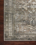 Loloi Layla Collection LAY-03 Olive/Charcoal 9'-0" x 12'-0" .13" Thick Area Rug, Soft, Durable, Vintage Inspired, Distressed, Low Pile, Non-Shedding, Easy Clean, Printed, Living Room Rug