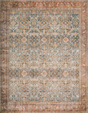 Loloi Layla Collection LAY-03 Olive/Charcoal 9'-0" x 12'-0" .13" Thick Area Rug, Soft, Durable, Vintage Inspired, Distressed, Low Pile, Non-Shedding, Easy Clean, Printed, Living Room Rug