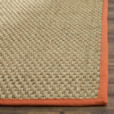 SAFAVIEH Area Rug 8x10 - Natural Fiber Collection - Large - Natural & Beige, Seagrass, Basketweave Pattern (NF114A)