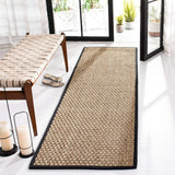 SAFAVIEH Area Rug 8x10 - Natural Fiber Collection - Large - Natural & Beige, Seagrass, Basketweave Pattern (NF114A)