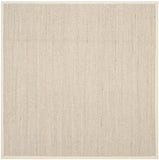 SAFAVIEH Area Rug 8x10 - Natural Fiber Collection - Large - Marble & Beige, Sisal, Woven Design with Border (NF143C)