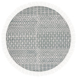 SAFAVIEH Area Rug 8x10 - Natura Collection - Large - Ivory, Handmade Wool, Moroccan Boho Fringe Design, Ideal for Living Room, Bedroom, Dining Space (NAT852B)