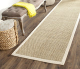SAFAVIEH Area Rug 8x10 - Natural Fiber Collection - Large - Natural & Beige, Seagrass, Basketweave Pattern (NF114A)