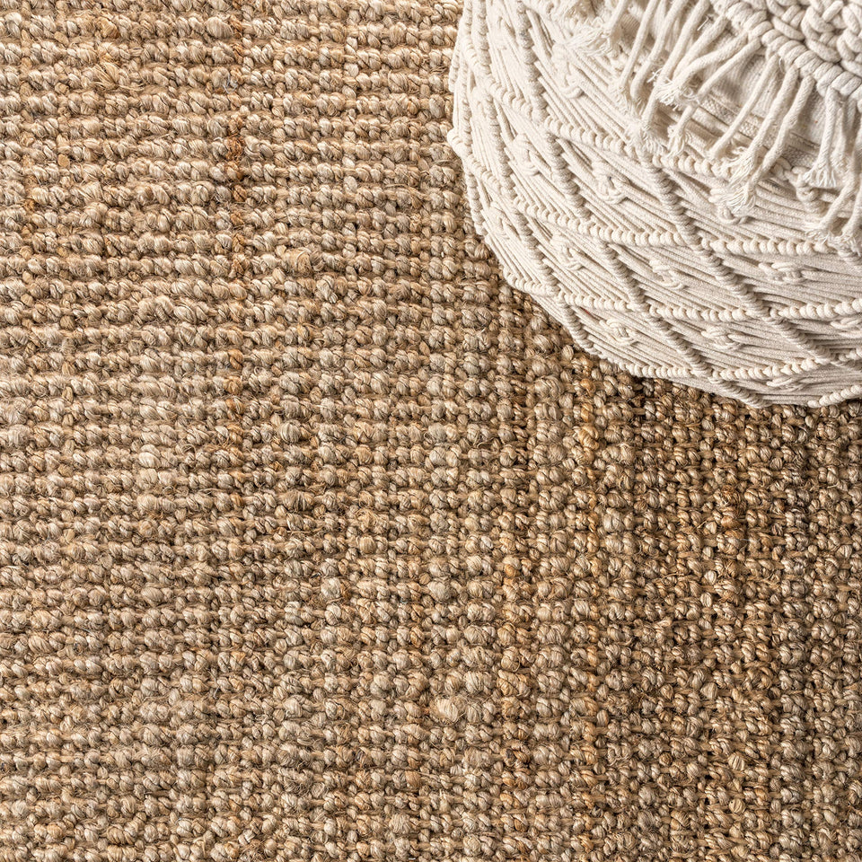 JONATHAN Y Handwoven Jute Fringe Natural Indoor Area Rug, 8x10, Pata, Bohemian, Rustic, Cottage, Easy-Cleaning for Living Room, Bedroom, Kitchen, Non-Shedding (NRF103A-8)