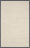 SAFAVIEH Area Rug 8x10 - Natural Fiber Collection - Large - Marble & Beige, Sisal, Woven Design with Border (NF143C)