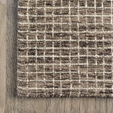 Rugs USA 8'6" x 11'6" Melrose Checked Wool Indoor Area Rug, Contemporary Farmhouse Cream for Living Room, Bedroom, Office, Entryway, Hallway