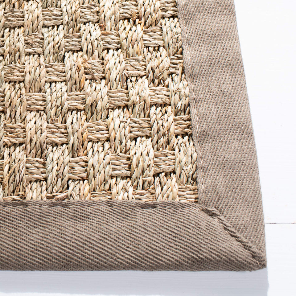 SAFAVIEH Area Rug 8x10 - Natural Fiber Collection - Large - Natural & Beige, Seagrass, Basketweave Pattern (NF114A)