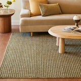 Rugs USA 8'6" x 11'6" Melrose Checked Wool Indoor Area Rug, Contemporary Farmhouse Cream for Living Room, Bedroom, Office, Entryway, Hallway