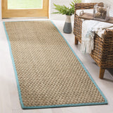 SAFAVIEH Area Rug 8x10 - Natural Fiber Collection - Large - Natural & Beige, Seagrass, Basketweave Pattern (NF114A)