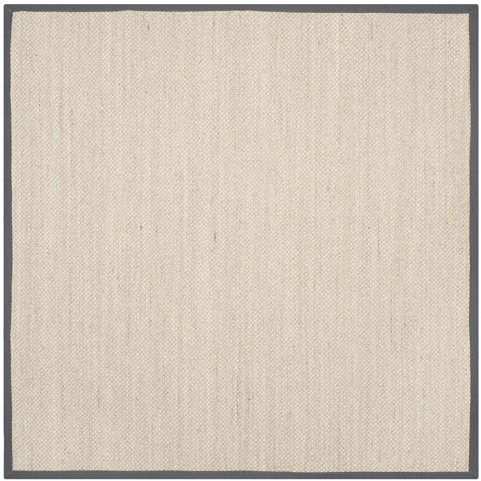 SAFAVIEH Area Rug 8x10 - Natural Fiber Collection - Large - Marble & Beige, Sisal, Woven Design with Border (NF143C)