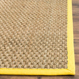 SAFAVIEH Area Rug 8x10 - Natural Fiber Collection - Large - Natural & Beige, Seagrass, Basketweave Pattern (NF114A)