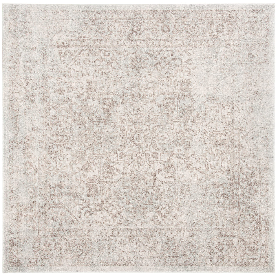 SAFAVIEH Evoke Collection Area Rug - 9' x 12', Ivory & Taupe, Oriental Distressed Design, Non-Shedding & Easy Care, Ideal for High Traffic Areas in Living Room, Bedroom (EVK256E)