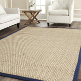 SAFAVIEH Area Rug 8x10 - Natural Fiber Collection - Large - Natural & Beige, Seagrass, Basketweave Pattern (NF114A)