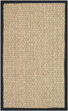 SAFAVIEH Area Rug 8x10 - Natural Fiber Collection - Large - Natural & Beige, Seagrass, Basketweave Pattern (NF114A)