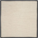 SAFAVIEH Area Rug 8x10 - Natural Fiber Collection - Large - Marble & Beige, Sisal, Woven Design with Border (NF143C)