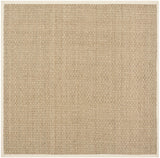 SAFAVIEH Area Rug 8x10 - Natural Fiber Collection - Large - Natural & Beige, Seagrass, Basketweave Pattern (NF114A)