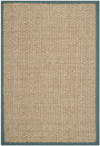 SAFAVIEH Area Rug 8x10 - Natural Fiber Collection - Large - Natural & Beige, Seagrass, Basketweave Pattern (NF114A)