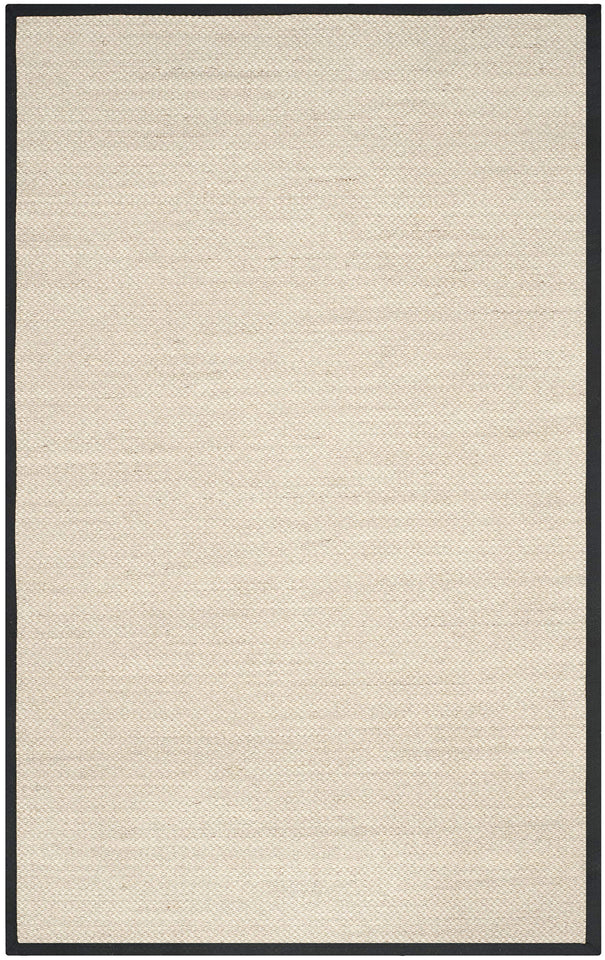 SAFAVIEH Area Rug 8x10 - Natural Fiber Collection - Large - Marble & Beige, Sisal, Woven Design with Border (NF143C)