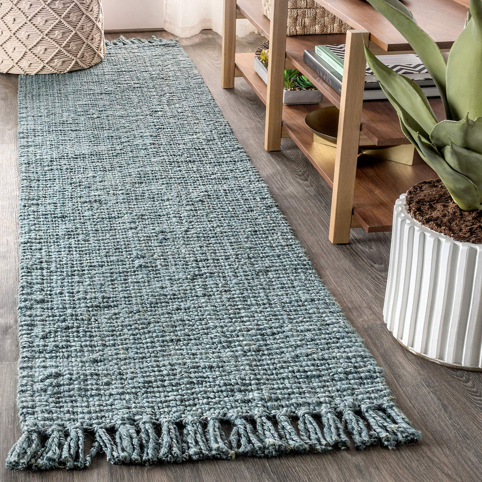 JONATHAN Y Handwoven Jute Fringe Natural Indoor Area Rug, 8x10, Pata, Bohemian, Rustic, Cottage, Easy-Cleaning for Living Room, Bedroom, Kitchen, Non-Shedding (NRF103A-8)