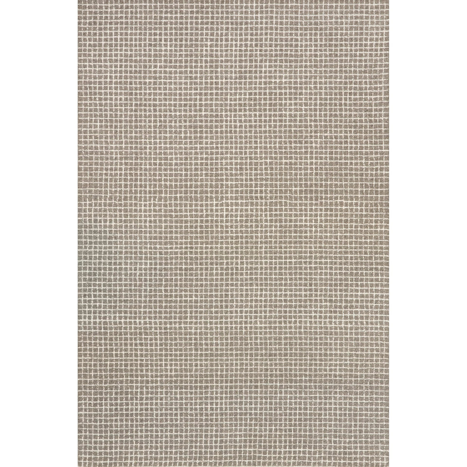 Rugs USA 8'6" x 11'6" Melrose Checked Wool Indoor Area Rug, Contemporary Farmhouse Cream for Living Room, Bedroom, Office, Entryway, Hallway