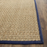 SAFAVIEH Area Rug 8x10 - Natural Fiber Collection - Large - Natural & Beige, Seagrass, Basketweave Pattern (NF114A)