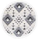 SAFAVIEH Area Rug 8x10 - Moroccan Tassel Shag Collection - Large - Ivory & Brown, Boho Design, Non-Shedding & Easy Cleaning, Plush Pile, Ideal for Living Room, Bedroom, Dining Space (MTS688A)