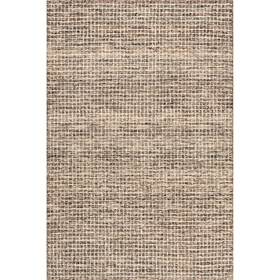 Rugs USA 8'6" x 11'6" Melrose Checked Wool Indoor Area Rug, Contemporary Farmhouse Cream for Living Room, Bedroom, Office, Entryway, Hallway