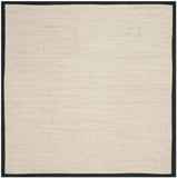 SAFAVIEH Area Rug 8x10 - Natural Fiber Collection - Large - Marble & Beige, Sisal, Woven Design with Border (NF143C)