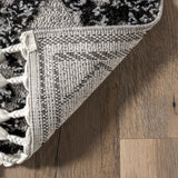 nuLOOM 8x11 Ansley Moroccan Tassel Area Rug, Light Grey, High-Low Textured Bohemian Design, Plush High Pile, Stain Resistant, For Bedroom, Living Room, Hallway, Entryway