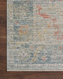 Loloi Magnolia Home by Joanna Gaines Millie Collection MIE-02 Sky/Gold 7'-10" x 10', .25" Pile Height, Area Rug