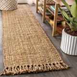 JONATHAN Y Handwoven Jute Fringe Natural Indoor Area Rug, 8x10, Pata, Bohemian, Rustic, Cottage, Easy-Cleaning for Living Room, Bedroom, Kitchen, Non-Shedding (NRF103A-8)