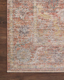 Loloi Magnolia Home by Joanna Gaines Millie Collection MIE-02 Sky/Gold 7'-10" x 10', .25" Pile Height, Area Rug