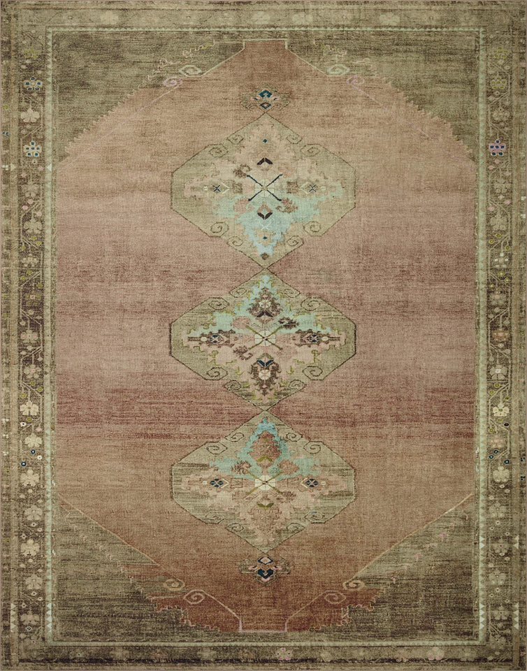 Loloi Magnolia Home by Joanna Gaines Sinclair Collection SIN-01 Pebble/Taupe 8'-6" x 11'-6", .25" Pile Height, Machine Washable, Area Rug