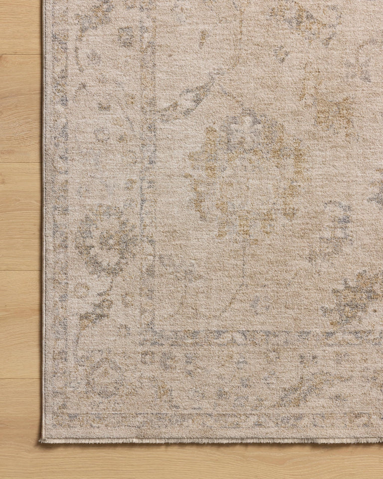 Loloi Chris Loves Julia Louisa Collection LOI-03 Taupe/Ivory 7'-10" x 10', .38" Pile Height, Area Rug